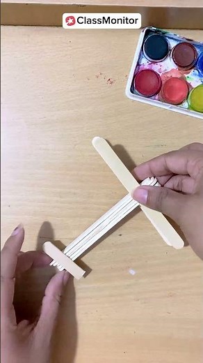 Popsicle Sticks Plane DIY | Fun & Easy Airplane Craft for Kids #shorts #diy #papercraft