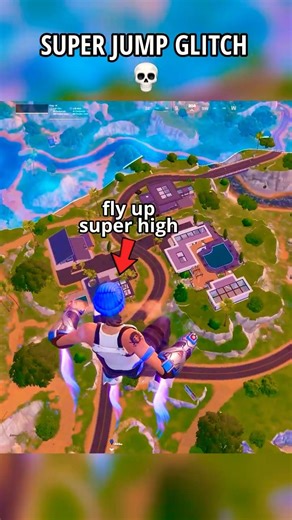 SUPER JUMP GLITCH in Fortnite Chapter 7 Season 2 💀 #fortnite #shorts #gaming