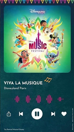 🎵 Disneyland Paris 2025: Disney Music Festival song "Viva La Musique" #DisneylandParis #disneyparis