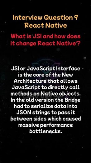 Interview Question 9 | React Native | The Bridge is DEAD! ⚡