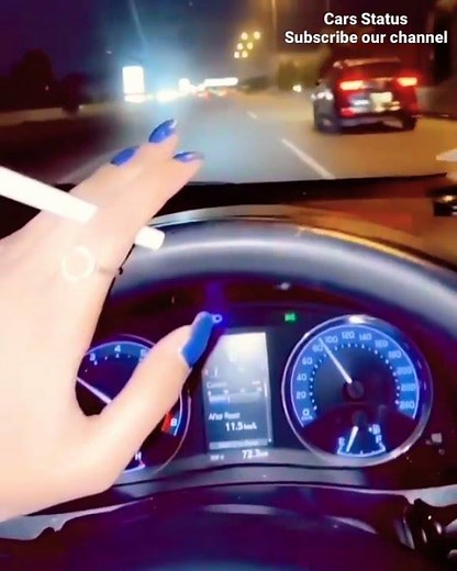 Girl Smoking while Driving Car late night Car Ride |Cars Status|#shorts