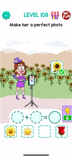 Make her a perfect photo 😍 Emoji Story: Tricky Puzzles | Level 108 |
