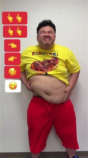 【TikTok100万再生】120Kgデブのお腹でリズミカルダンス
