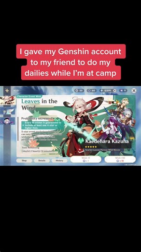 All jokes </3 It’s funny except for the fact that I’m f2p. #scaramouche #genshin #genshinimpact #mihoyo #genshinwish #kazuha #childe #xiao #klee