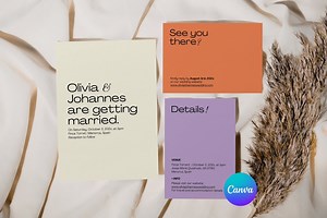 Elegant and Modern Wedding Invitation Template – Minimalist, Colorful, Vibrant, and Chic Design for a Stylish Celebration - Etsy