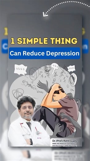 The simplest way to reduce depression | Science-Backed Tip by Neurologist Dr. Rohit Gupta #shorts
