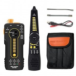 Digital Tone Cable Tracer, WANLUTECH Network Cable Tester Tone Generator and Probe Kit RJ11 RJ45 Cable Test for Cable Continuity Checking NCV Detecting PoE Switch Power Supply Pins