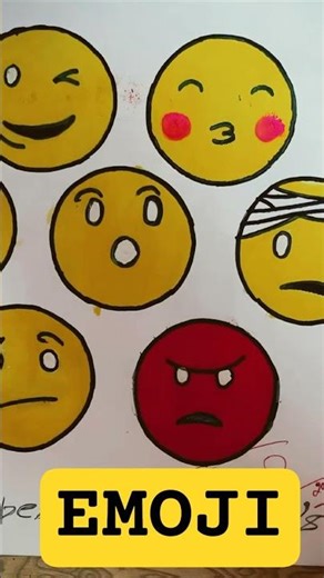 Emoji Hand Drawing | Emoji Drawing | Emoji #shorts #youtubeshorts