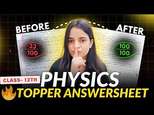 Physics 70/70 Topper Answersheet🔥CBSE CLASS12 PHYSICS 💯 BOARDS Last minute Tips! possible?
