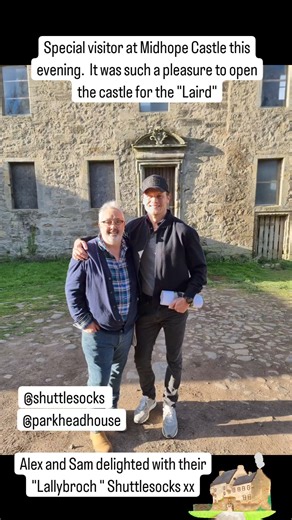 54K views · 1.7K reactions | Midhope Castle: Fantastic evening to be taking a tour of "Lallybroch" with the Laird. | Outlander America | Facebook