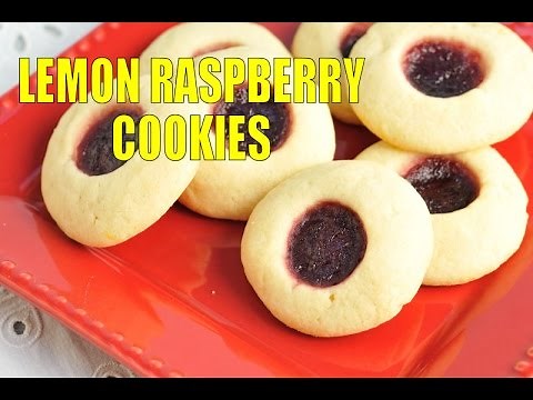 LEMON RASPBERRY THUMBPRINT COOKIES, HANIELA'S