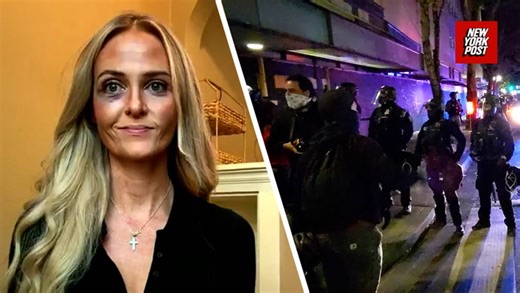 Journalist says Portland Antifa protester hit her with flagpole, gave her black eye