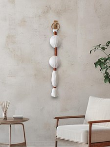 Suspension murale en macramé : boule de fil de cuivre et blanc, décoration bohème - Etsy France