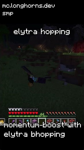 elytra boosting video 002 #minecraft #shorts #minecraftshorts