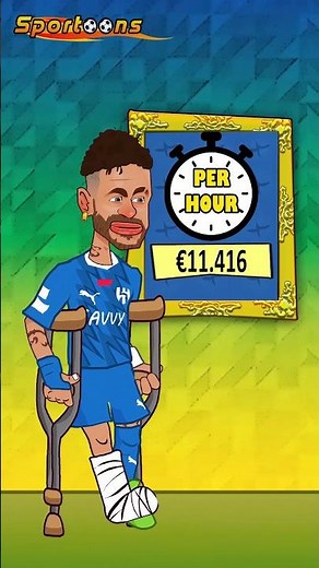 Neymar's Salary in Al Hilal 💰 by hour, day, week, month and year! #football #neymar