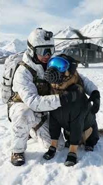 Elite Soldiers & Military K9 Jump Into the Frozen Wilderness 🪂❄️ #k9