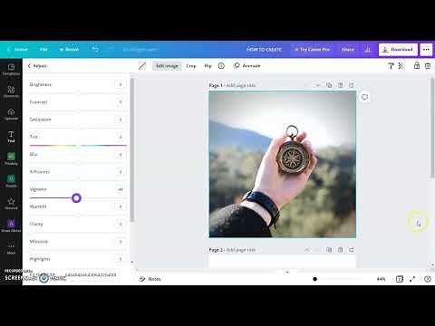 How to create vignette effect in Canva, How to add vignette to photo online, Canva beginner tutorial