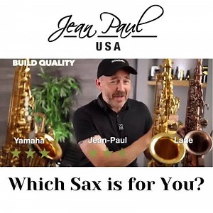 In this video, professional sax player and star Jay Metcalf reviews the Jean Paul USA Alto saxophone AS-400 and the Yamaha YAS 280. Which sax is for you? To see the full video, click on the link! | Jean Paul USA
