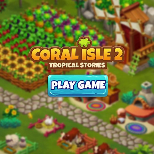 Get ready to immerse yourself in a magical world of farming! 😋☀ With excellent graphics and exciting gameplay, you'll be hooked from the first moment. Start building your farm today! | Coral Isle 2: Tropical Stories