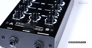 OMNITRONIC GNOME-202P Mini-Mixer schwarz | 2-Kanal-DJ-Mixer mit Bluetooth und MP3-Player im Miniaturformat | Regelbarer Mikrofoneingang/Kopfhörerausgang über 6,3-mm-Klinke