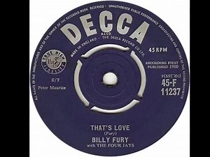 Billy Fury 1960 - That's Love | 60s Around Sounds Music