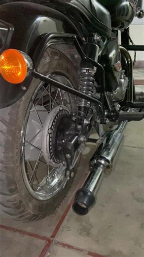 Royal enfield Battalion black Bullet Free flow fit at home. Bs6 C bend mini Punjab Sound with rubber