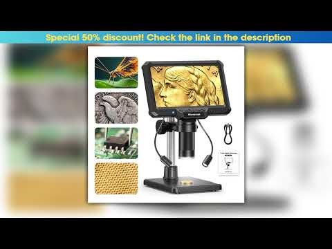 Hayve 7 IPS Digital Microscope 1200X Magnification 16MP USB Professional Electron Microscopios for