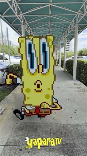 SpongeBob's goofy walk