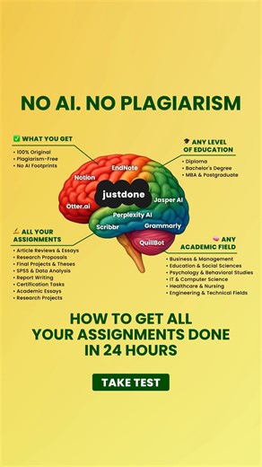 No AI, No Plagiarism‼️ Get your assignment done in 2️⃣4️⃣ hours All-in-one tools built for students: generate quizzes, check grammar, cite sources, even humanize your text. Everything you need to boost your grades is just one tap away.  Join thousands of students already making studying faster, easier, and 100% stress-free.  Try it today and see results by tomorrow! | Justdone: All-in-one AI tool | Facebook