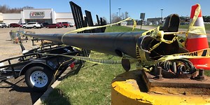 Man seriously injured by falling light pole