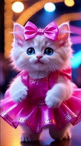 Super Cute Pink Kitten | Adorable Pink Cat Look | Cute Dance & Expressions | Viral Cute Video