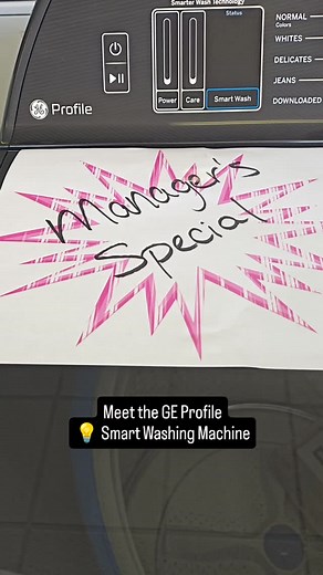 ✨ Meet the washer that actually keeps up with Monday messes! The GE...