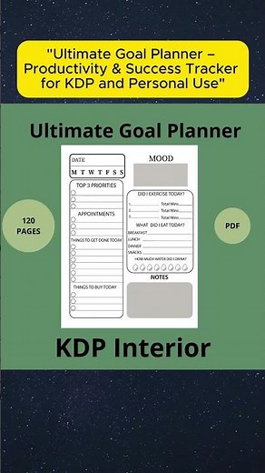 "Ultimate Goal Planner – Productivity & Success Tracker for KDP and Personal Use"