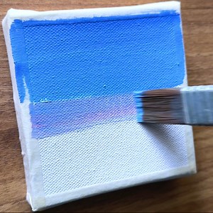 Little tree in pink evening acrylic painting 🌲🌄. Canvas size-(4✖️4)inch. Thankyou ❤️ | Vinee Painting