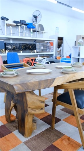 16K views · 53 reactions | Not all dining tables are created equal!  This handcrafted solid wood table with a natural live edge will turn any meal into a luxury experience! ✨ Link to Tables on our Website: www.tinyurl.com/5amsynhb #fyp #viral_video #explore #tiktokviral #homedecor #live #woodworking #table | Multi Furniture and Appliances | Facebook