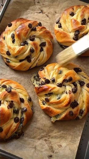 Soft Chocolate Custard Rolls 🥐✨ #shorts #baking #pastry #brioche #bun #viral