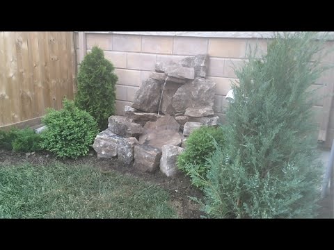 How To Build a Waterfall in 5 Minute Video ( aquascape )