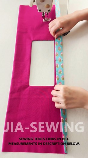 @jia.sewing on Instagram: "Shopping Bag🛍✨ | DIY | Quick Sewing Tips No.150 #diy #sewing #sewingtipsandtricks #quicksewing #quicksewingtips #shoppingbag #seamstress #tailor #jia-sewing 💡Sewing Tools Links in Bio.💡 Material: Cotton Measurements: 62x25cm(24.40x9.84in) 24x10cm(9.44x3.93in)"