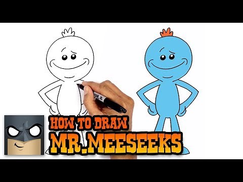 How to Draw Mr.Meeseeks | Rick and Morty (Step by Step Drawing Tutorial)