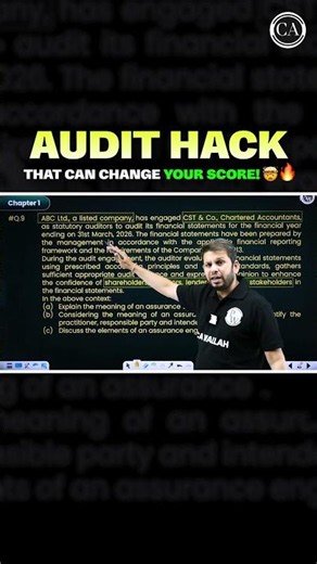 Audit Hack That Can Change Your Score! 🤯✨ #ca #pw #cawallah #physicswallah #caintermediatebypw
