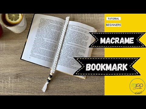 HOW TO DIY MACRAME BOOKMARK FOR BEGINNERS📖 - 11 minutes!▶️