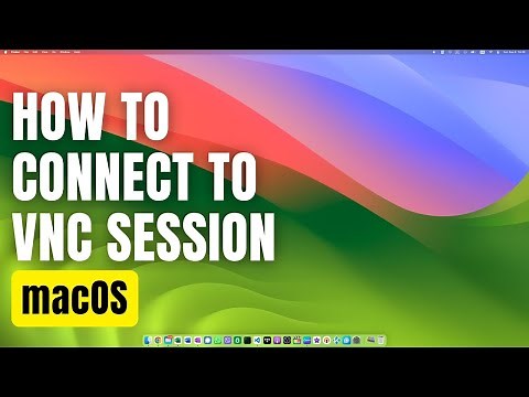 How To Connect to VNC Session in macOS