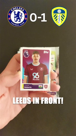 PREDICTING CHELSEA vs LEEDS FA CUP SEMI FINAL USING TOPPS STICKERS! #shorts
