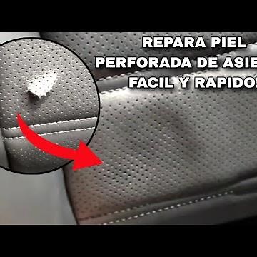 COMO REPARAR ASIENTO ROTO DE PIEL PERFORADA DEJANDO EL MISMO ACABADO