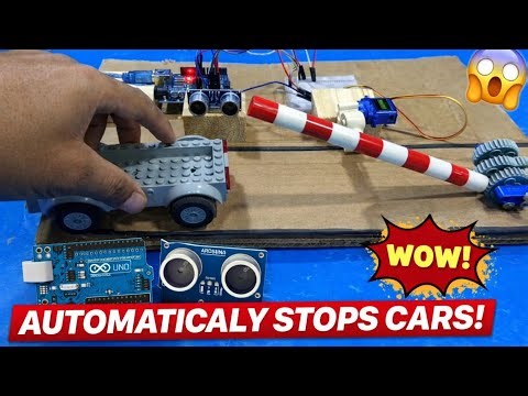 Arduino Automatic Railway Crossing Gate with Ultrasonic Sensor | DIY Project
