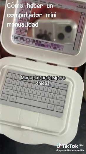 cómo hacer una computadora mini manualidad #happy #proceso
