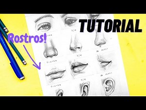 Como DIBUJAR las PARTES Del ROSTRO | Labios, Nariz, Pestañas, Ojos