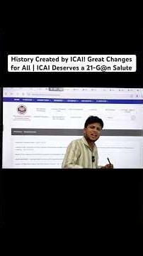 History Created by ICAI! Great Changes for All | ICAI Deserves a 21-G@n Salute
