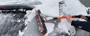 BIRDROCK HOME Snow Moover Extendable 50" Car Brush and Ice Scraper with Foam Grip | Auto Snow Removal | Car Truck SUV Windshield | Heavy Duty