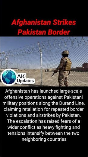 Afghanistan Strikes Pakistan Border. #pakistan #afghanistan #attack #borderclash #geopolitics #news
